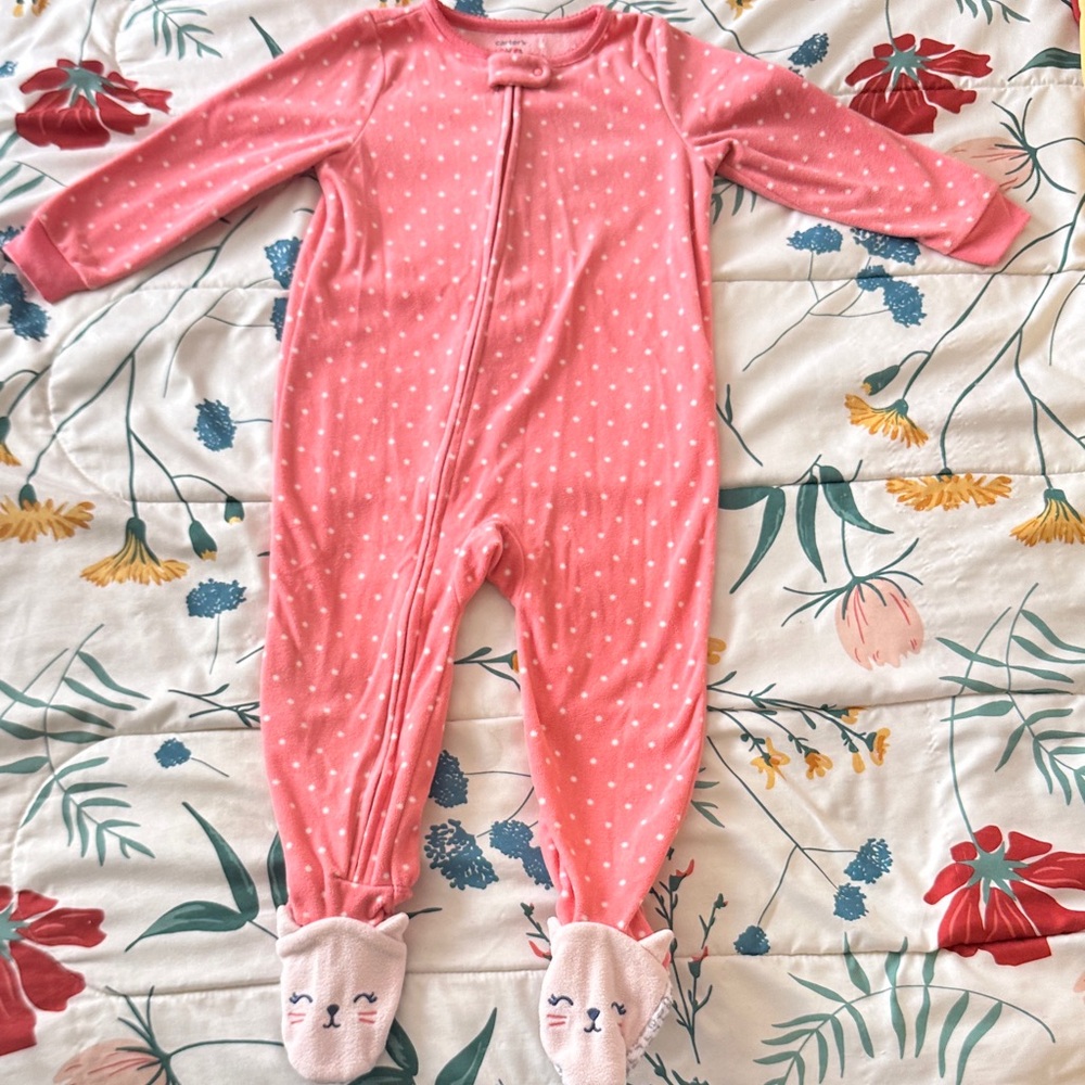 Pink Polka Dot Kids One Piece